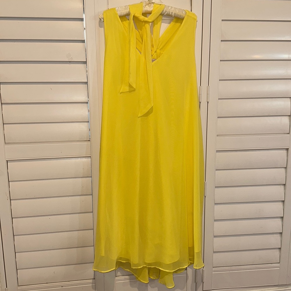 Yellow sleeveless dress